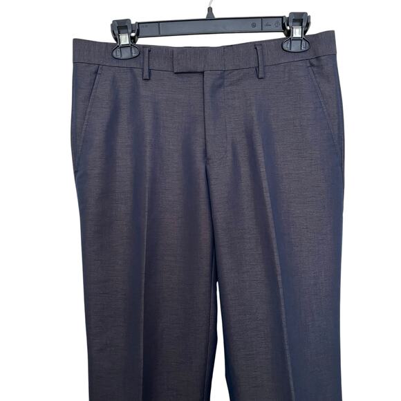 Mexx | Navy Blue Dress Tuxedo Pants Iridescent Gold Overlay 36R Fits Like 30” - Picture 3 of 8